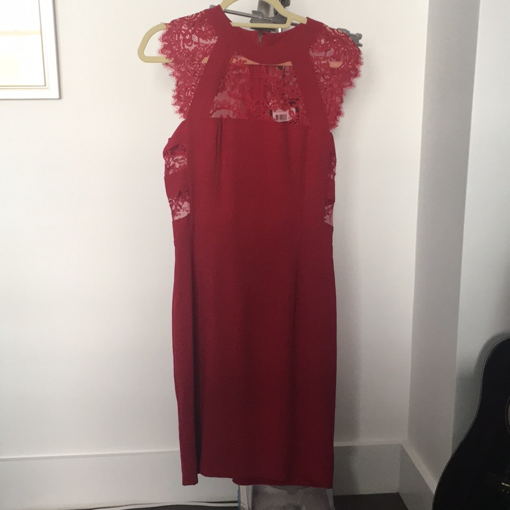 Kooples red lace dress